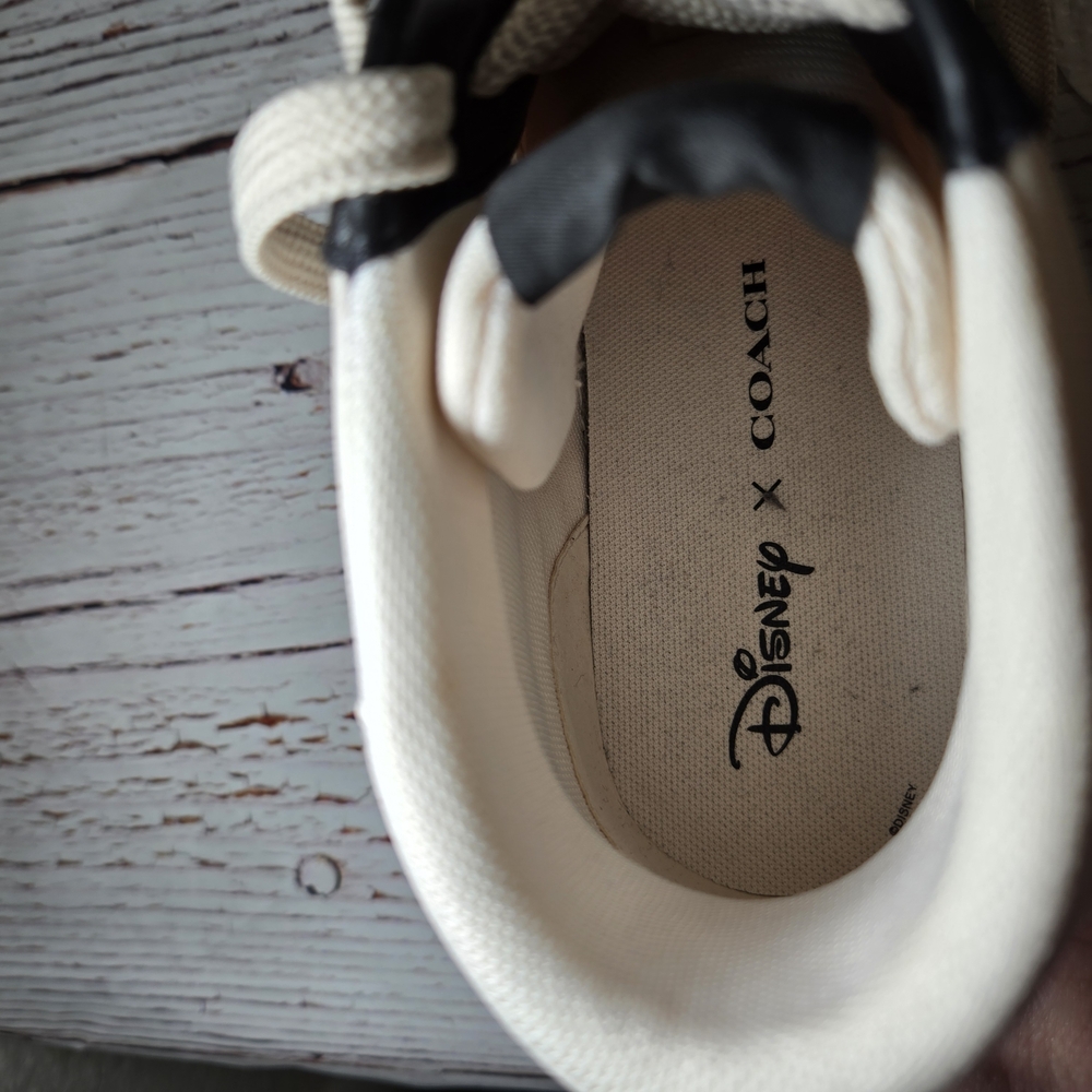 Disney X Coach Clip High Top Sneaker With Cruella Motif US Size 9B (KB) - Picture 12 of 14